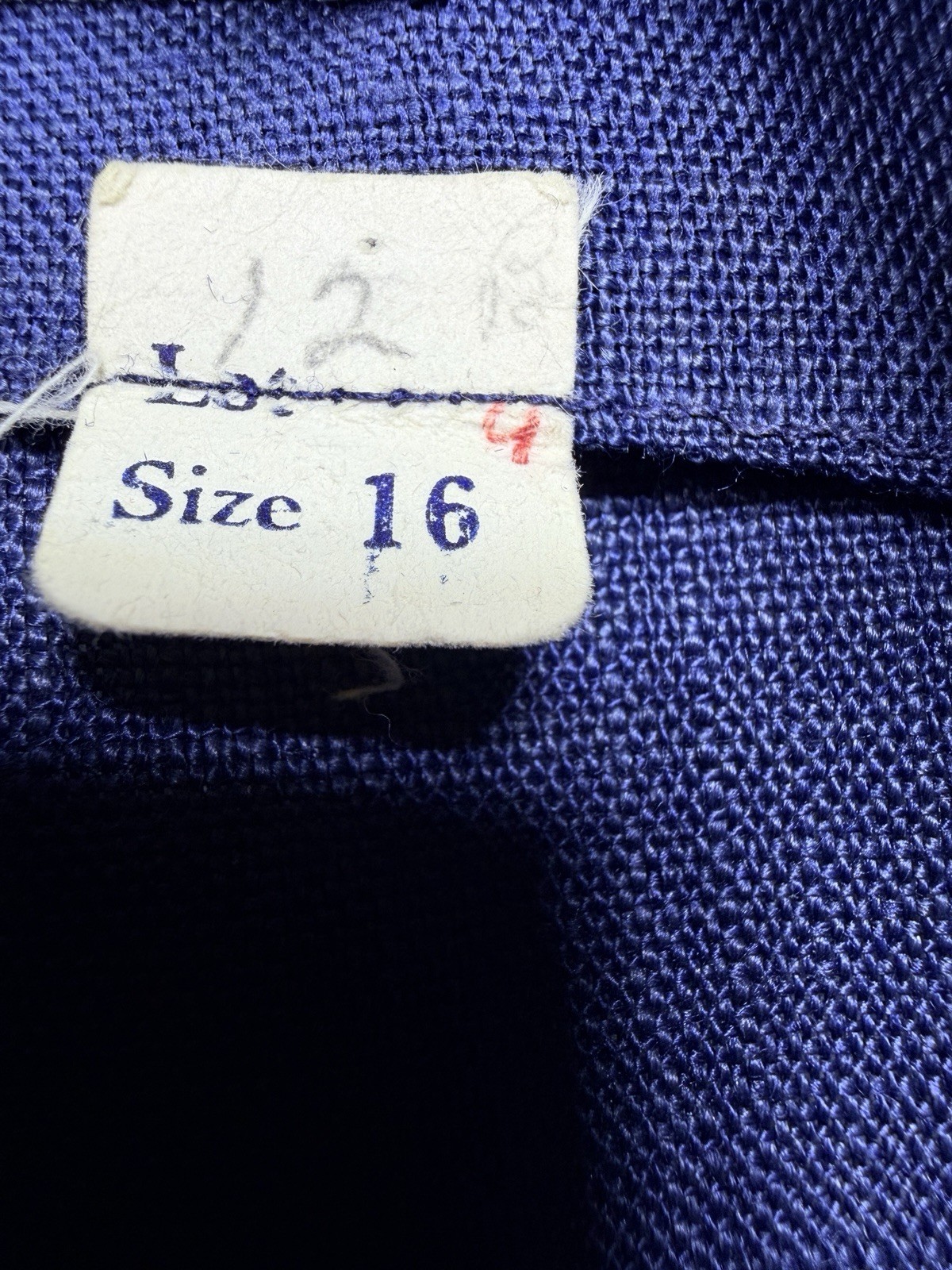 VTG Rare Abercrombie & Fitch Linen Shift Dress Navy Embroidery Scooterz USA 16 L