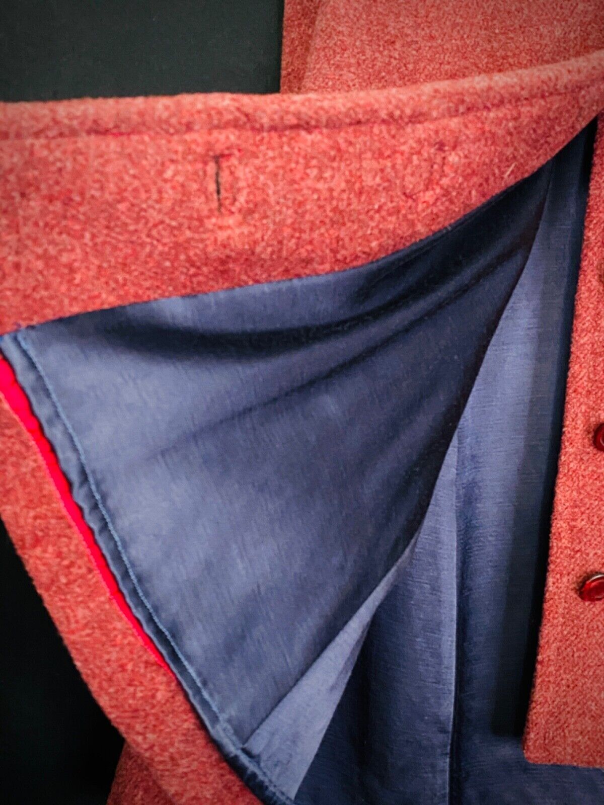 Vintage maroon wool cape, brown faux fur collar, burgundy pink red 1960s 1970s