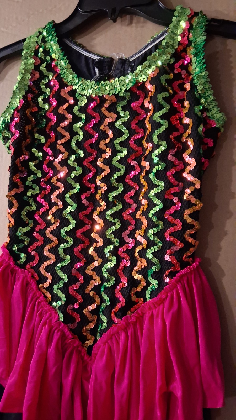 Vintage Curtain Call Costumes 80s 90s Neon Sequin Bodysuit 2 Piece Cosplay Lot 2