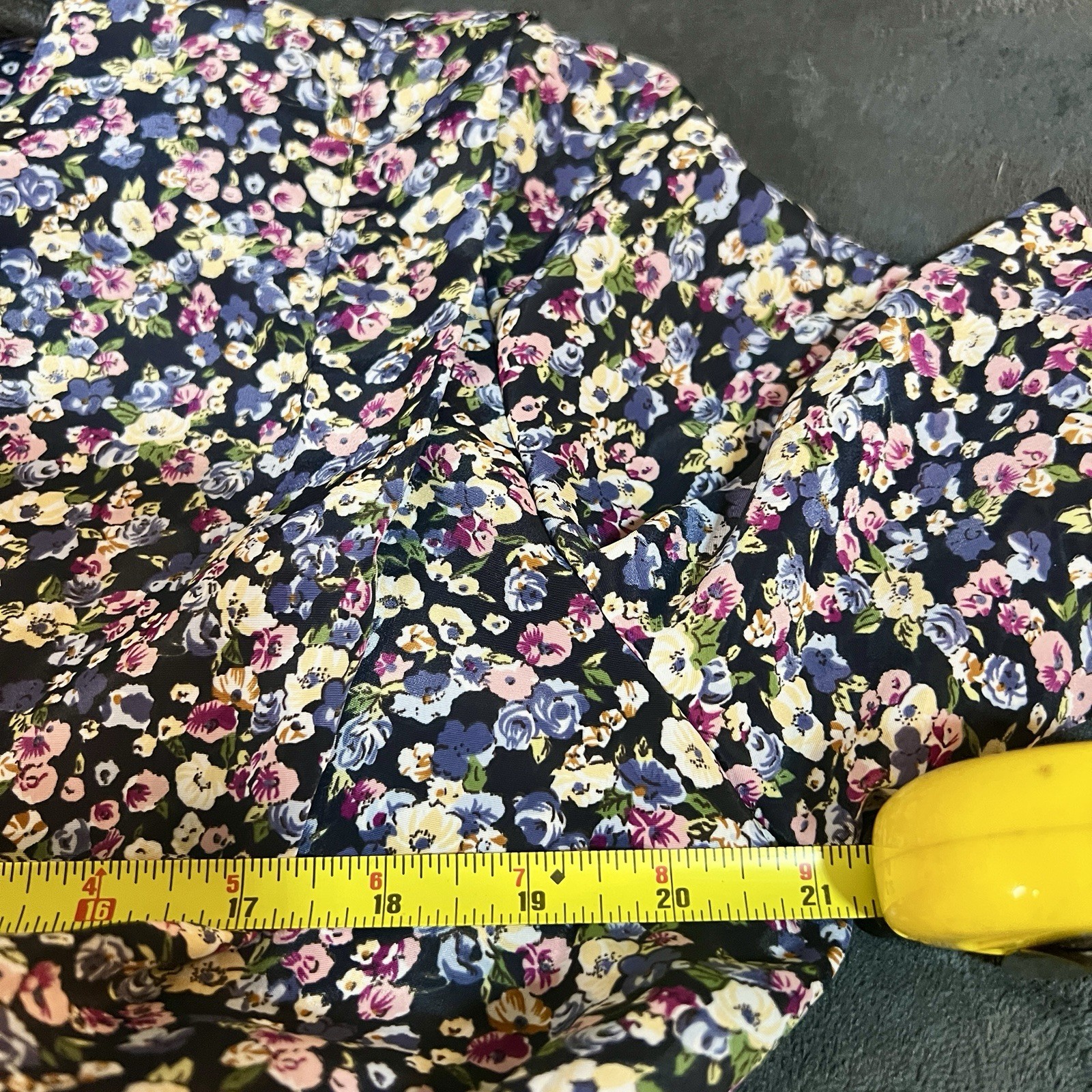 Vtg Stuart Alan Petites Wms Floral Pleated Belted Retro Secretary’s Dress 12