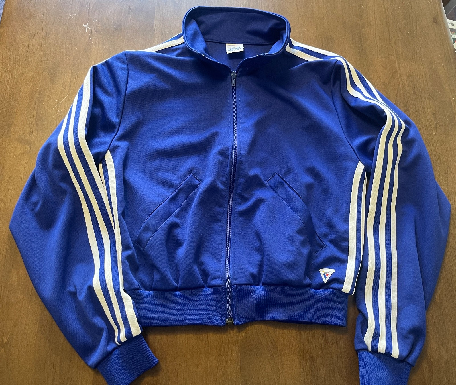 Vintage Varsity Spirit Fashions Cheer Jacket Blue Full Zip USA Made Size L