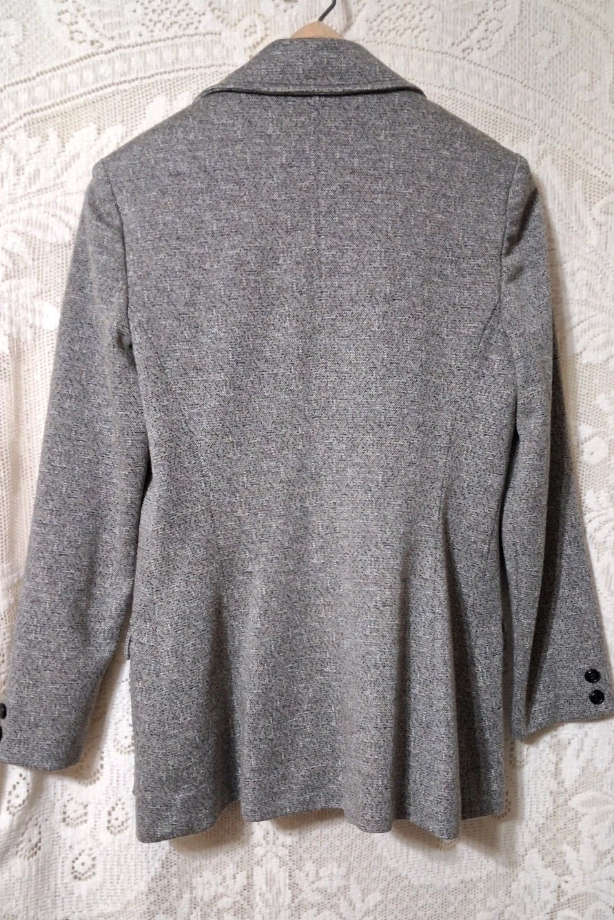 Bodin Knits Vintage Gray Tweed No Wrinkle 1970s Gray Tweed Suit Jacket