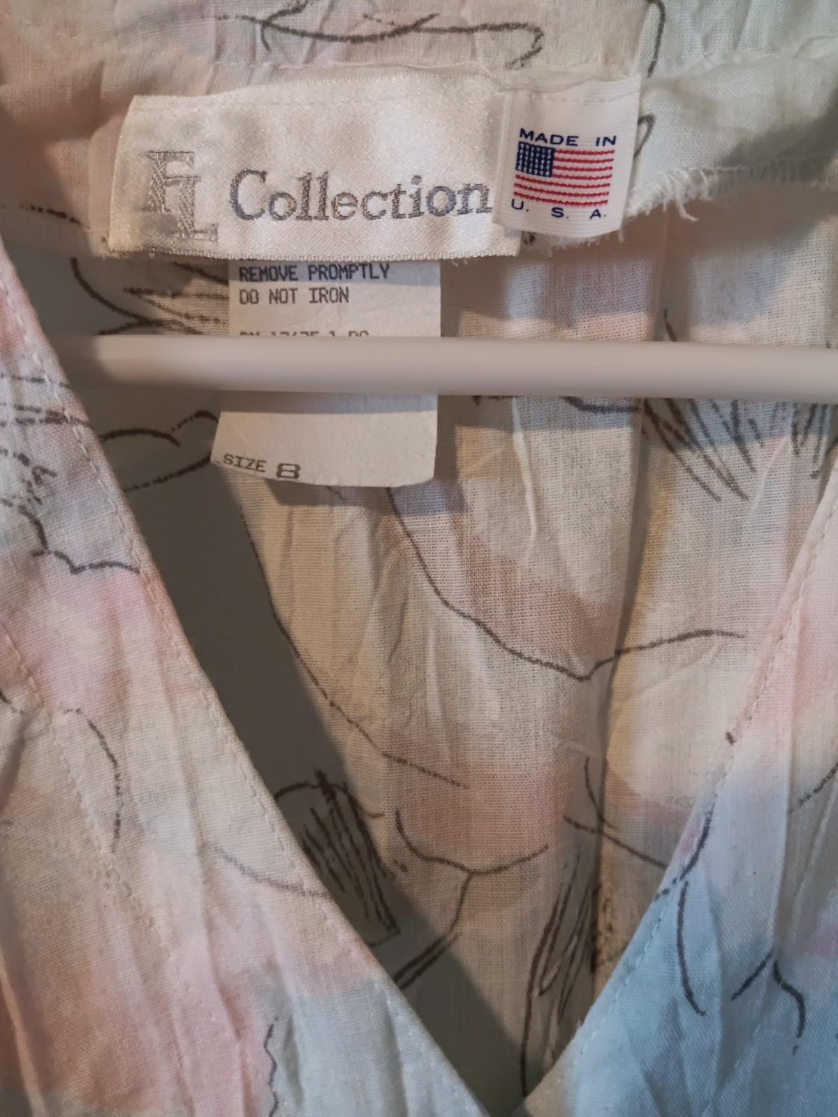 Vintage 1980’s cotton blend shirt-waist midi dress Size 8