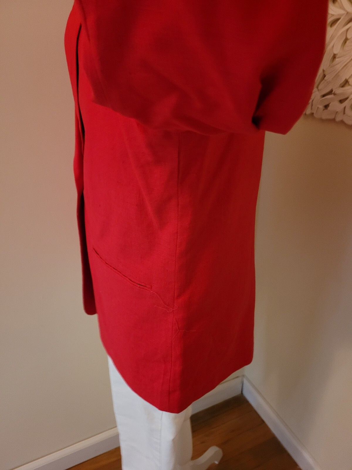 Carol Horn sz8 red linen blazer