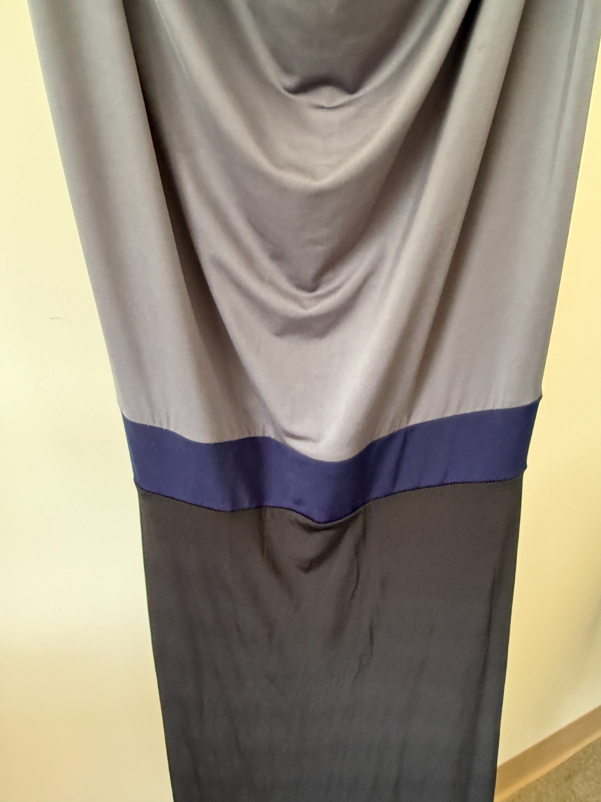 Early 2000s (Circa 2004) Forever 21 Slinky Halter Gown Dress with Draping Neck