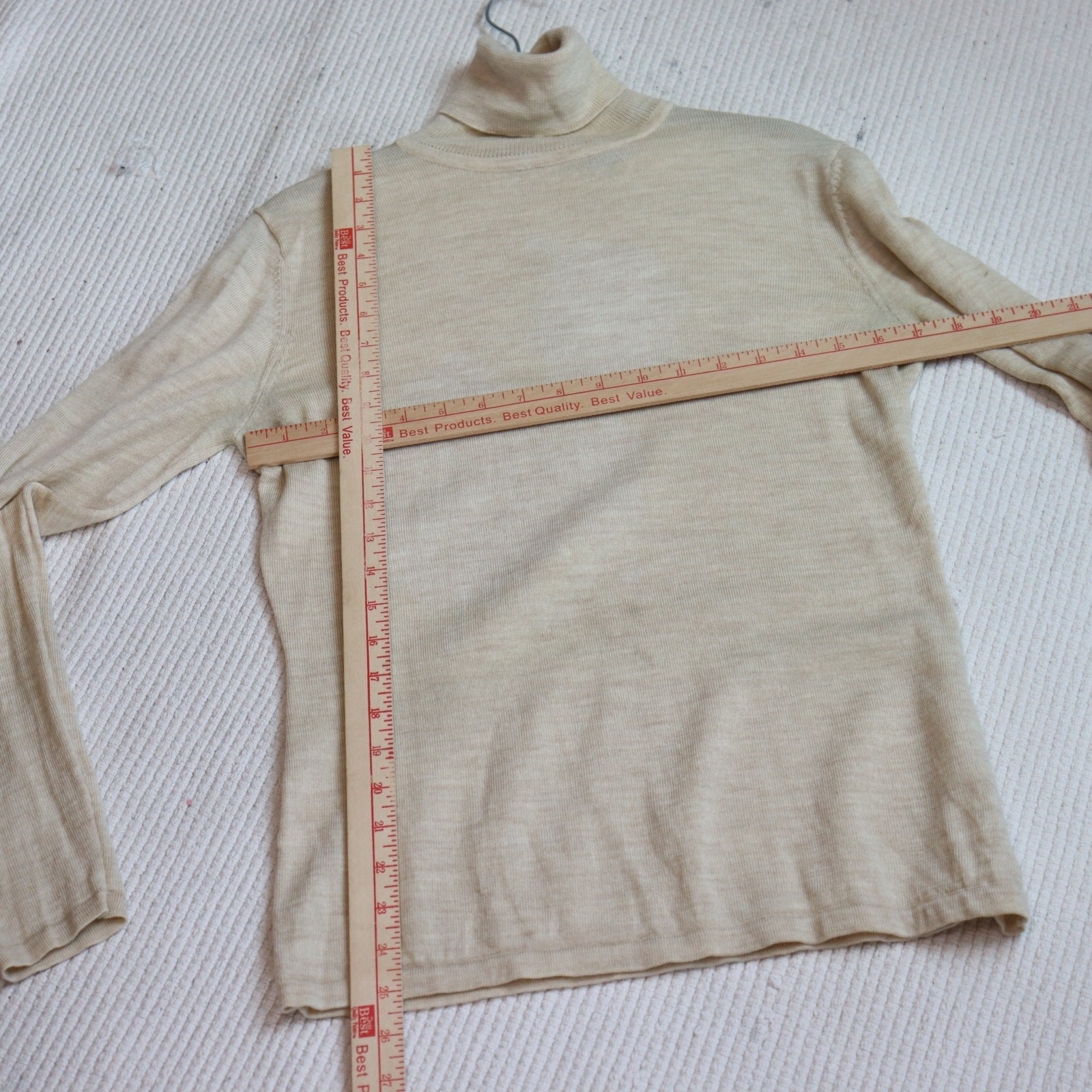 Vintage Harold’s Merino Wool Turtleneck Sweater Cream Classic Size M