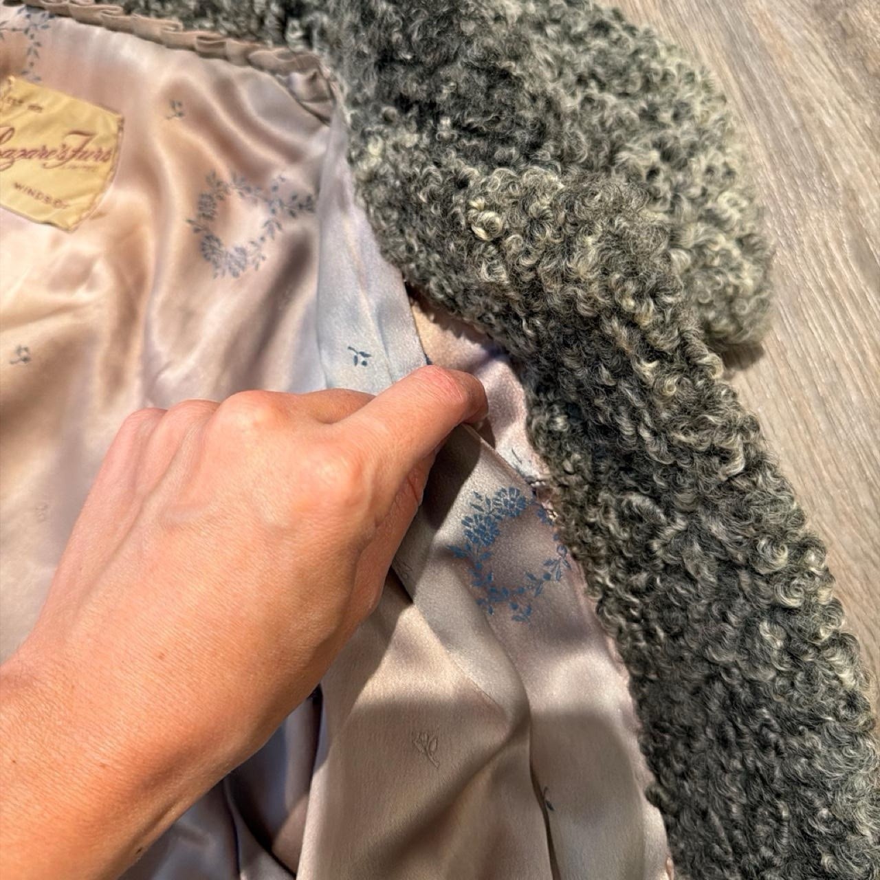 True vintage Lazare’s Furs Grey Persian Lamb Jacket (Era 50’s-60’s)