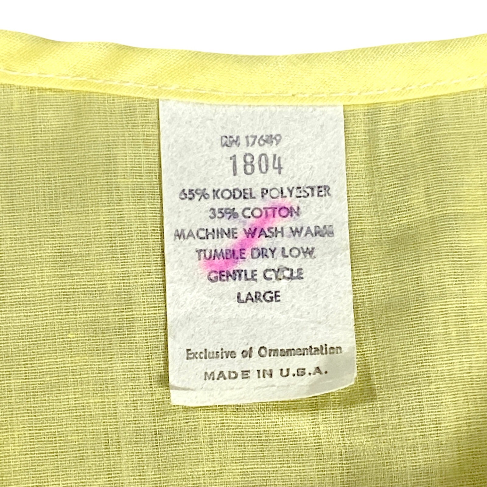 Vintage Nightgown Womens L Yellow Sleeveless Embroidery Lace Rushed Hem Modest