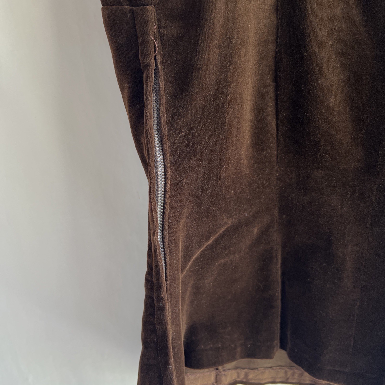 1950s Vintage Abby Michael Ltd Brown Velvet Camisole Tank Top Corset Size XS/S