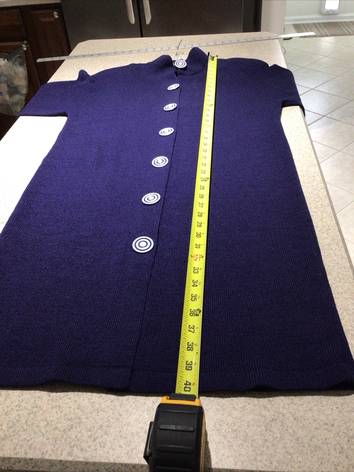 THE MICHAEL COLLECTION SANTANA KNOT DRESS SIZE MEDIUM VINTAGE NAVY GREEN