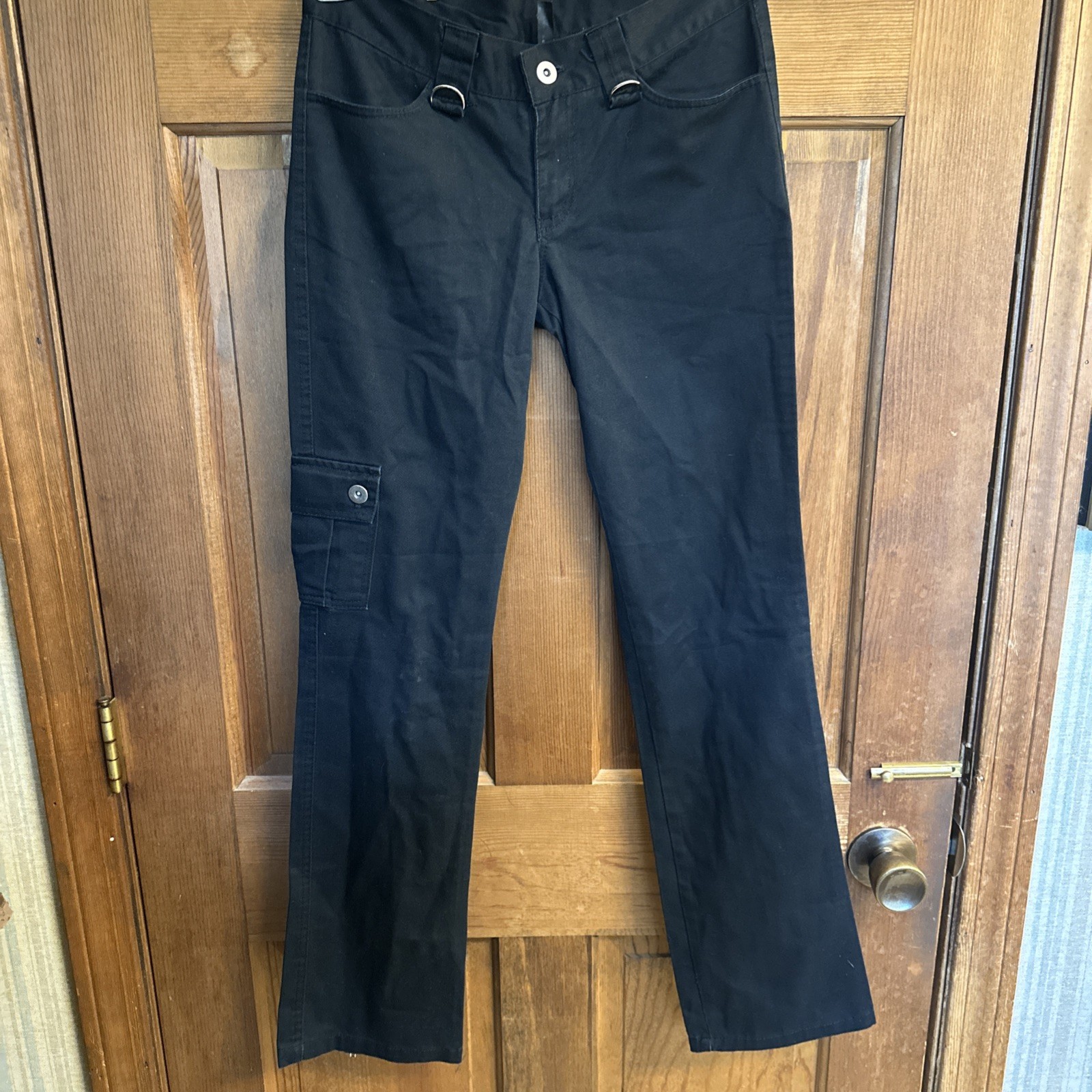 Vintage Y2K Super Low Fat Cargo Pants.pink Leg Zippers.29” Waist