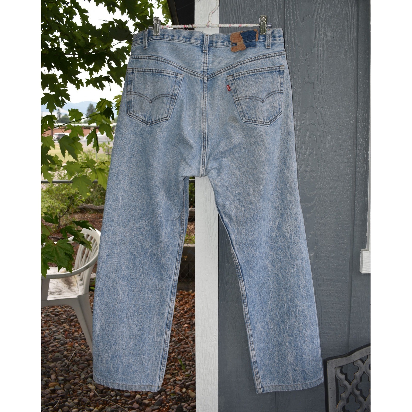 Vintage Levis 501 Light Wash Straight Leg Jeans Made in USA W36 L34 520 06