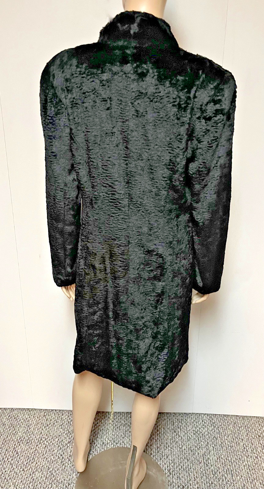 Vintage J Peterman Tour de Force Persian Lamb Velvet Jacket Size 12 Bust 40