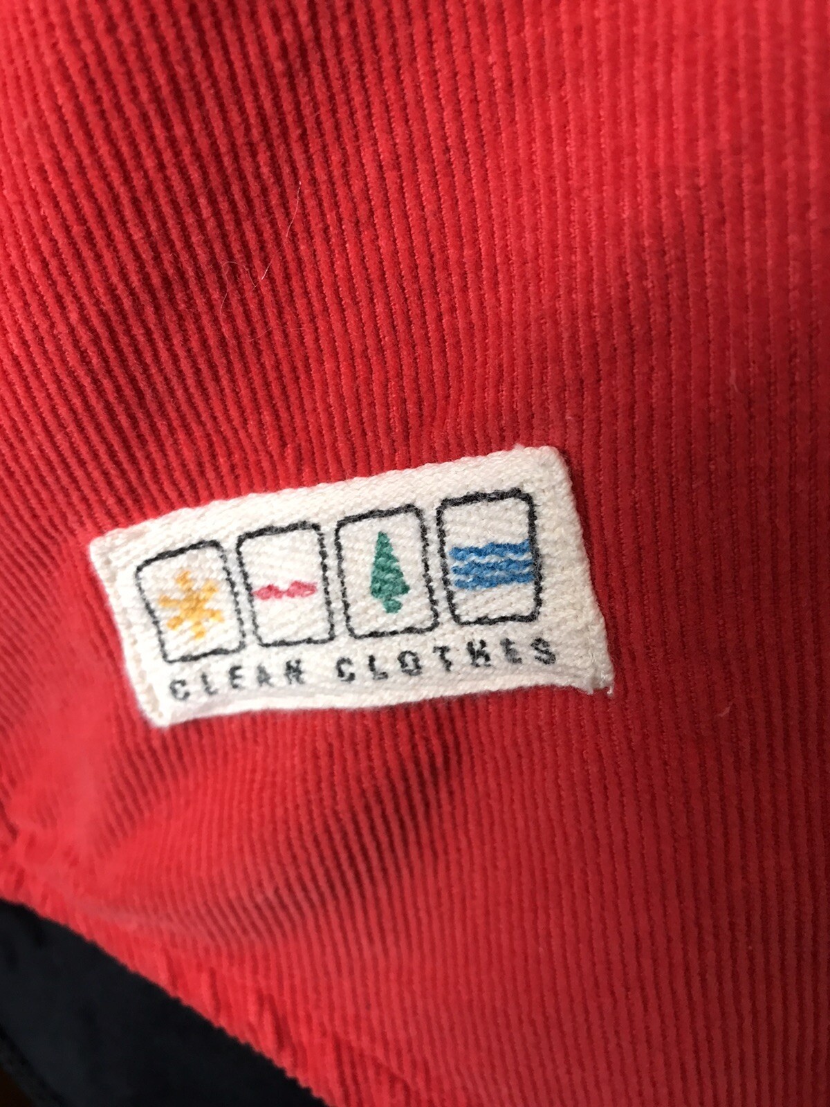 Vintage Women’s Corduroy Button Shirt Clean Clothes Orange Red Navy Blue Small