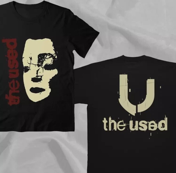 The Used Band 2000 Retro Black Double Sided T-Shirt