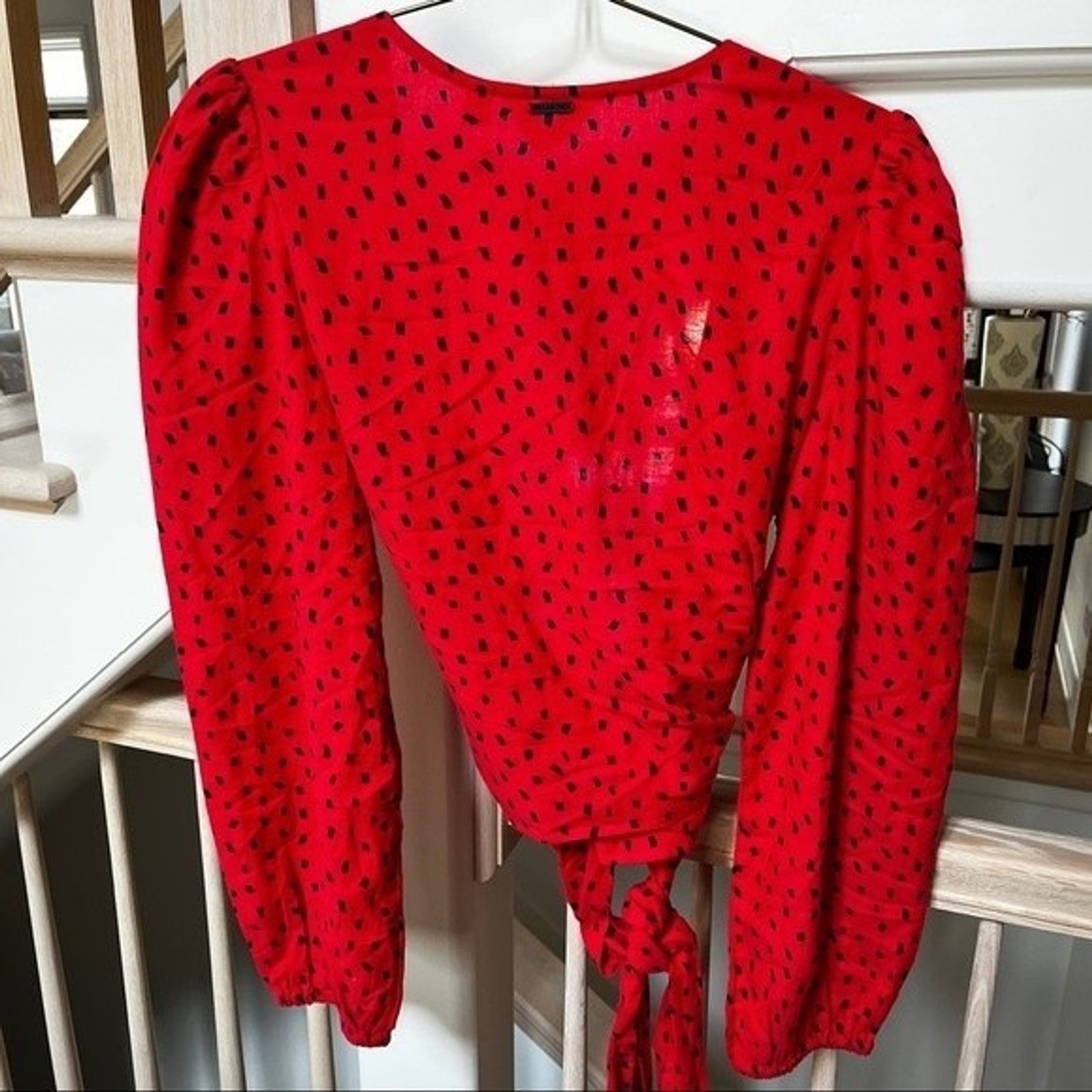 Billabong X Sincerely Jules Wrapped In Love Printed Wrap Top L NWT
