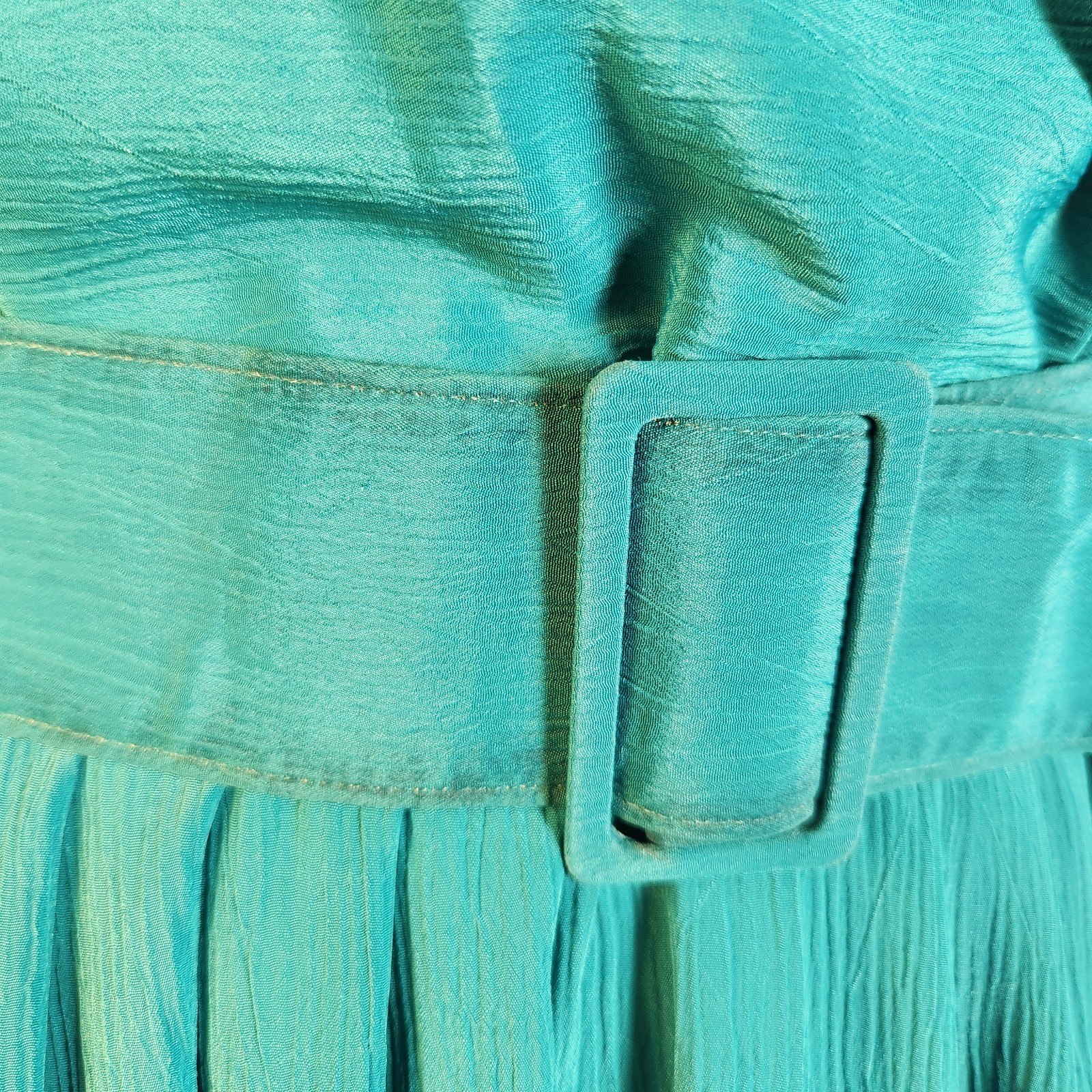 Vintage Leslie Fay Dress Teal 12 70s/80s Charlies Angels/Secretary Vibe Classic