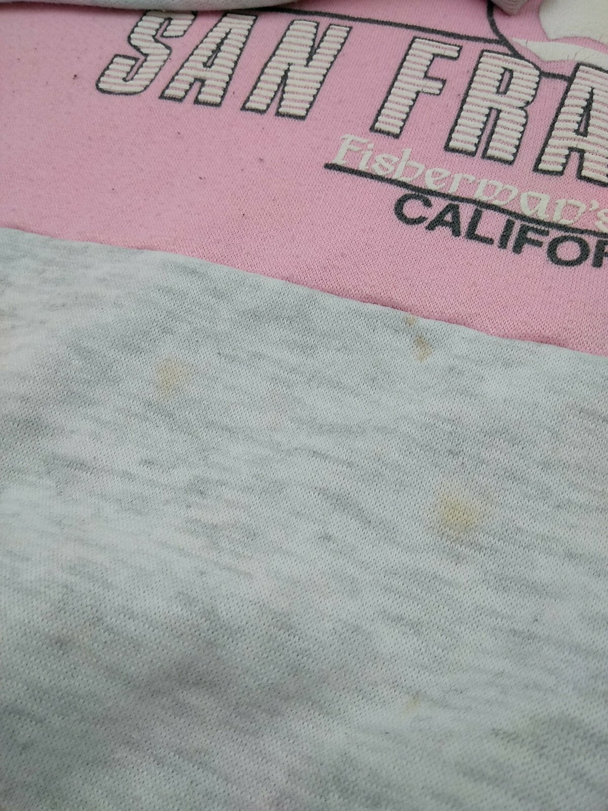 Vintage San Francisco Fisherman’s Wharf Sweatshirt – Pink & Gray Heather 1/4 Zip