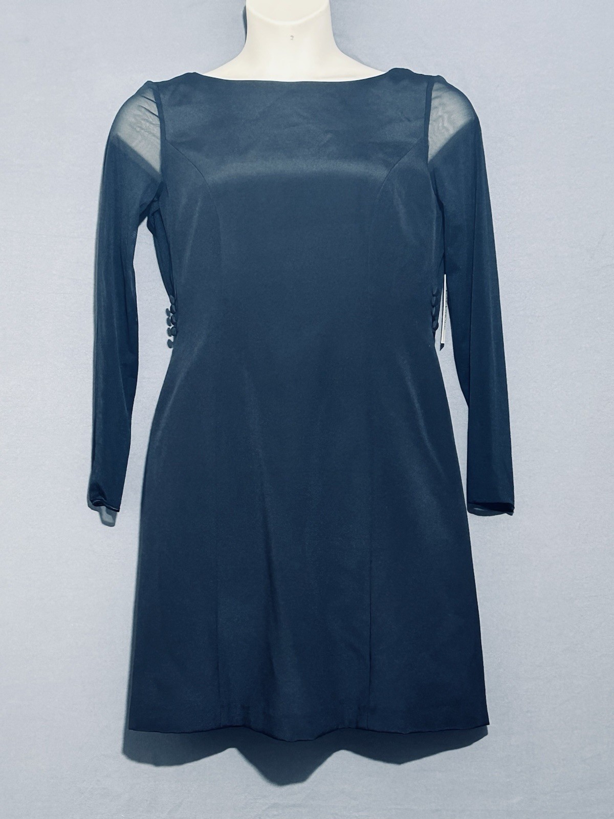 Vintage Kay Unger Evening Little Black Dress Sz 10 Silk Blend Cocktail Dress