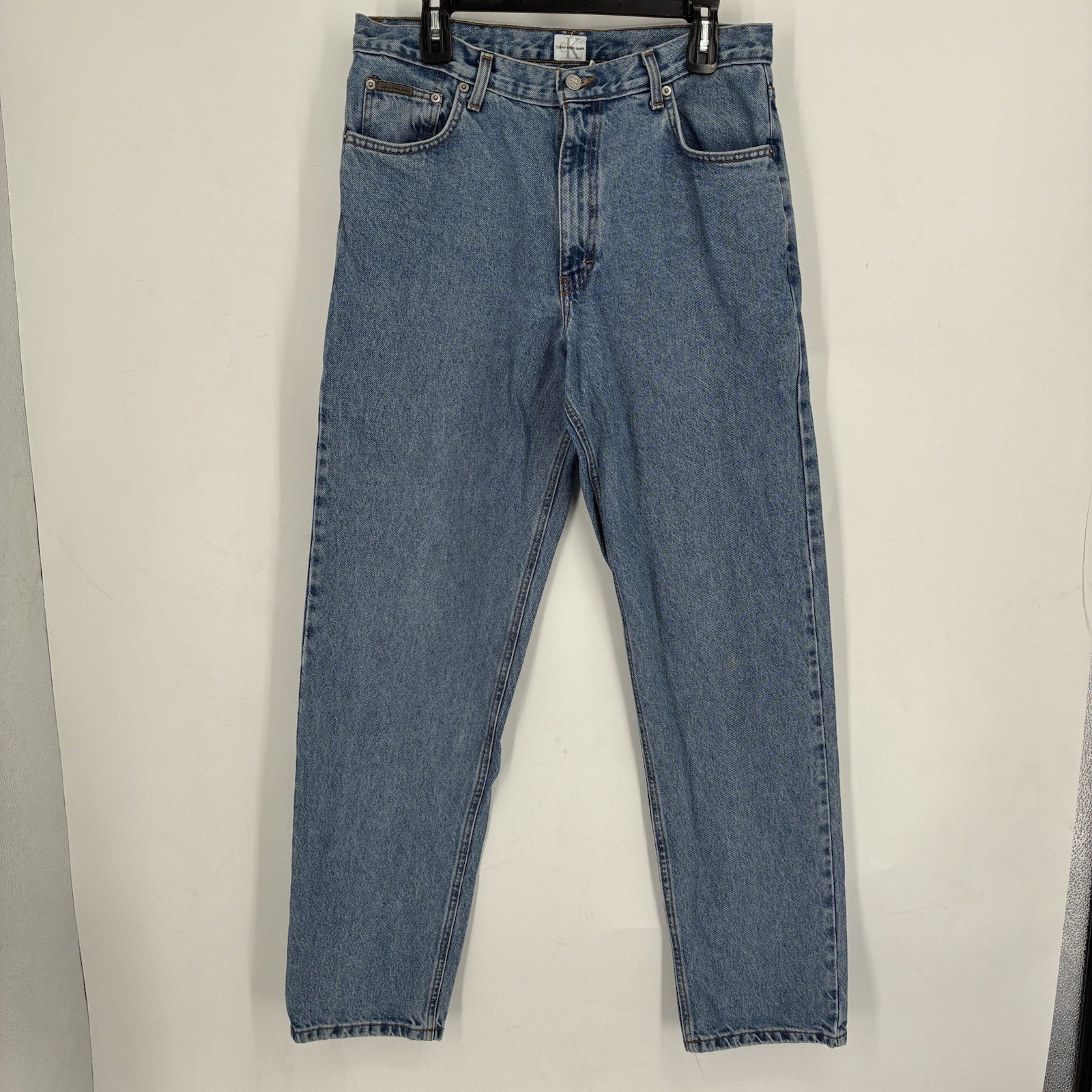 Vintage 90s Calvin Klein Womens 34 5 Pocket Easy Fit Denim Blue Jeans Retro