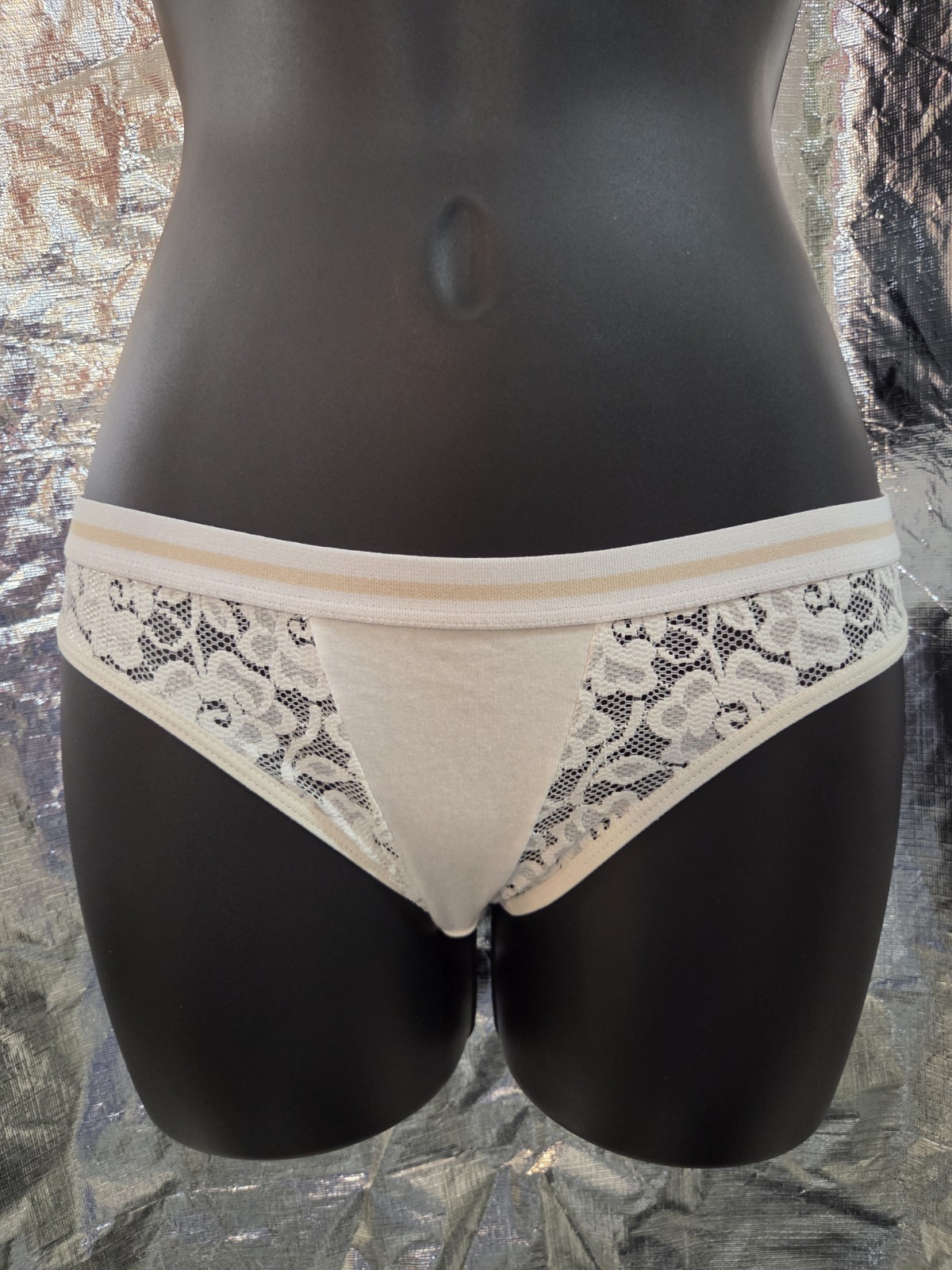 NWT Vintage White Femina Lingerie Low Rise Cotton Lycra Panty Large Teen