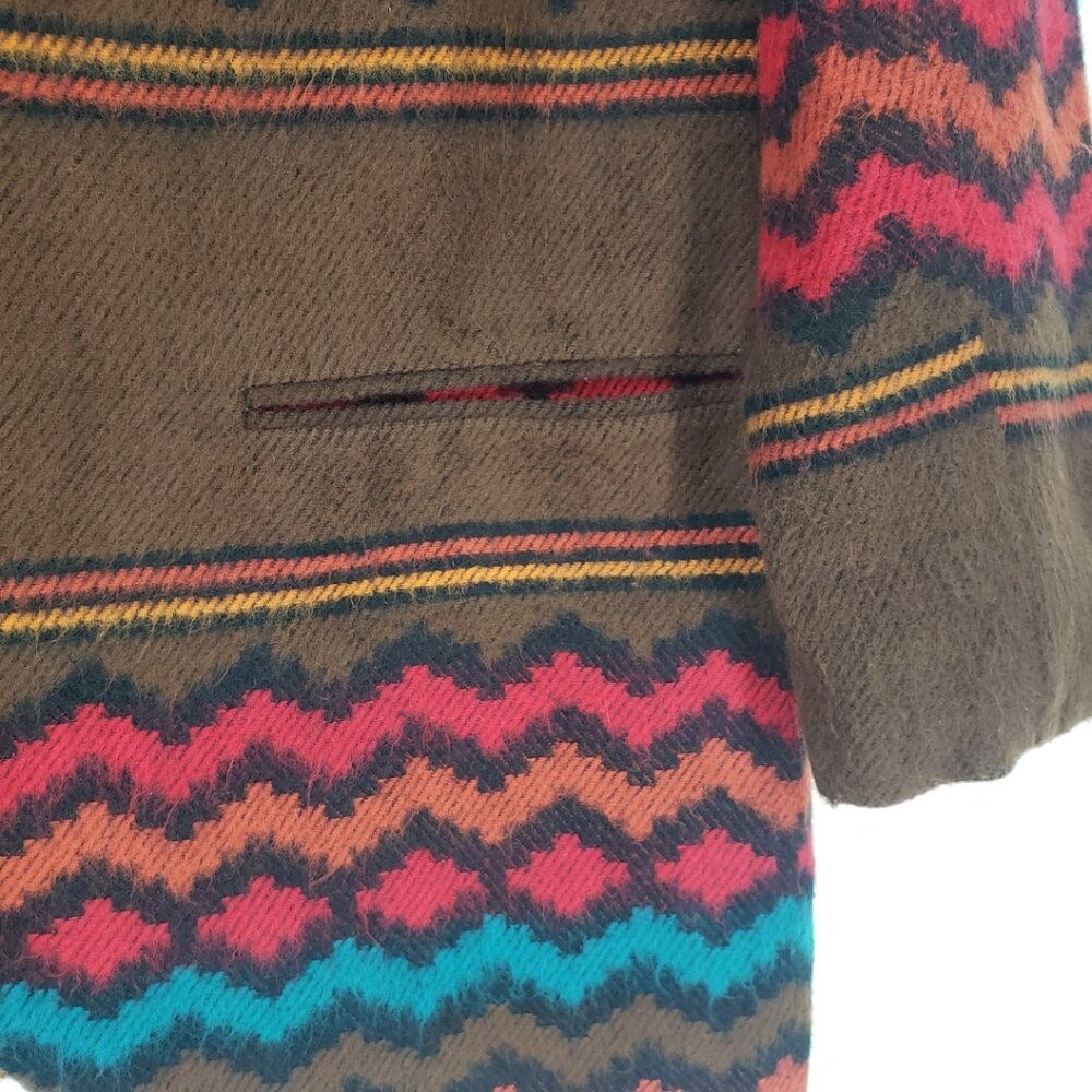 Vintage Aztec Southwestern Boyfriend Blazer Womens Sz M Index by Melrose Brown