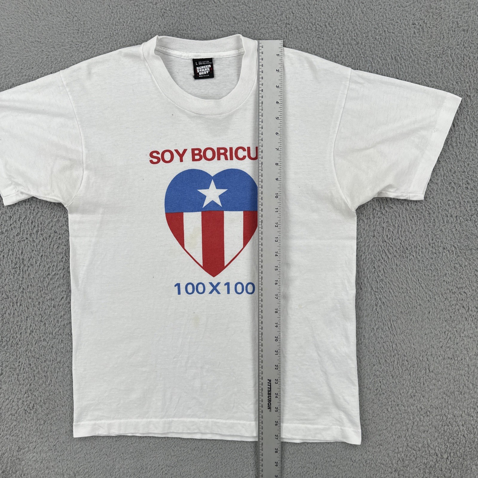 Vintage Screen Stars Best Large White T Shirt Made In USA Soy Boricua 100×100