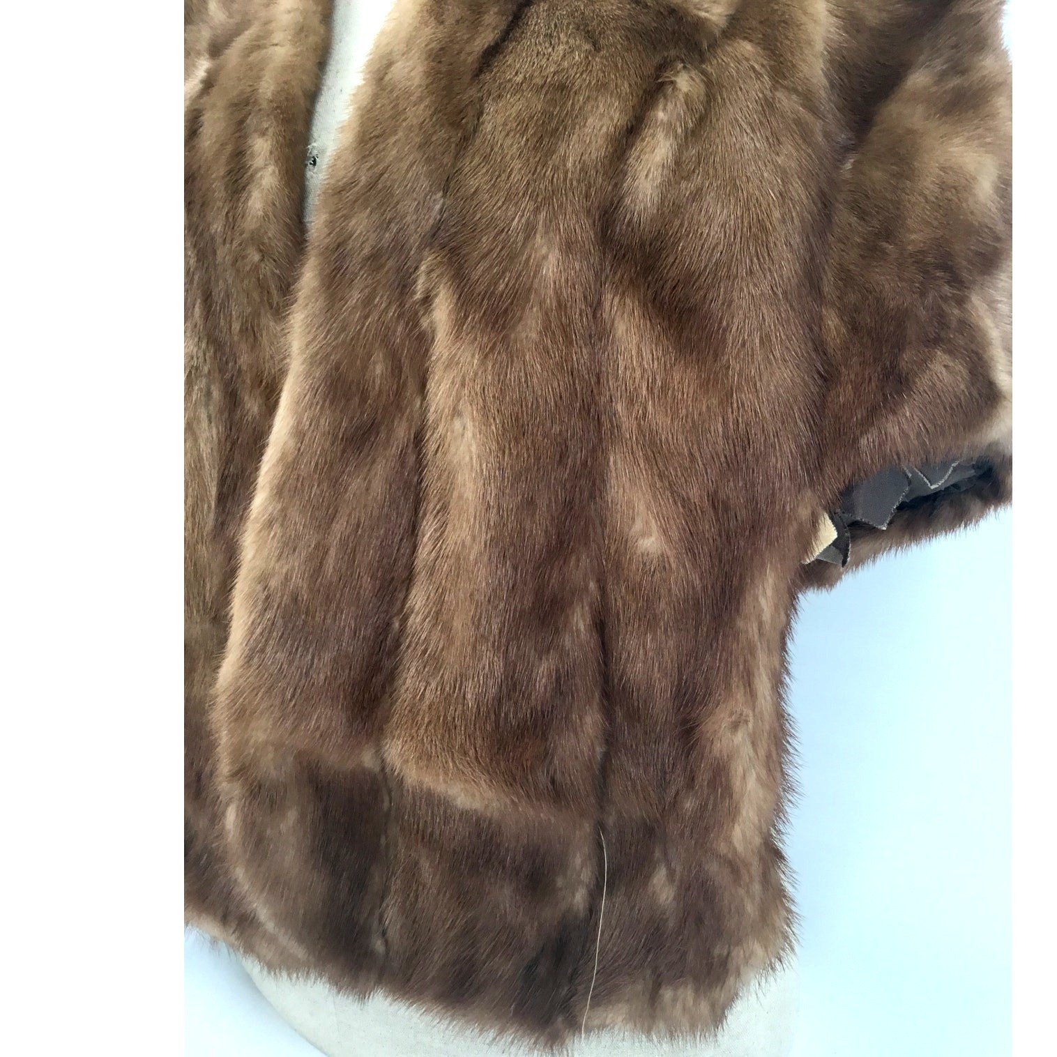 Vintage Evans Furs Davison’s Genuine Fur Capelet Stole Brown Damaged 17″ Collar