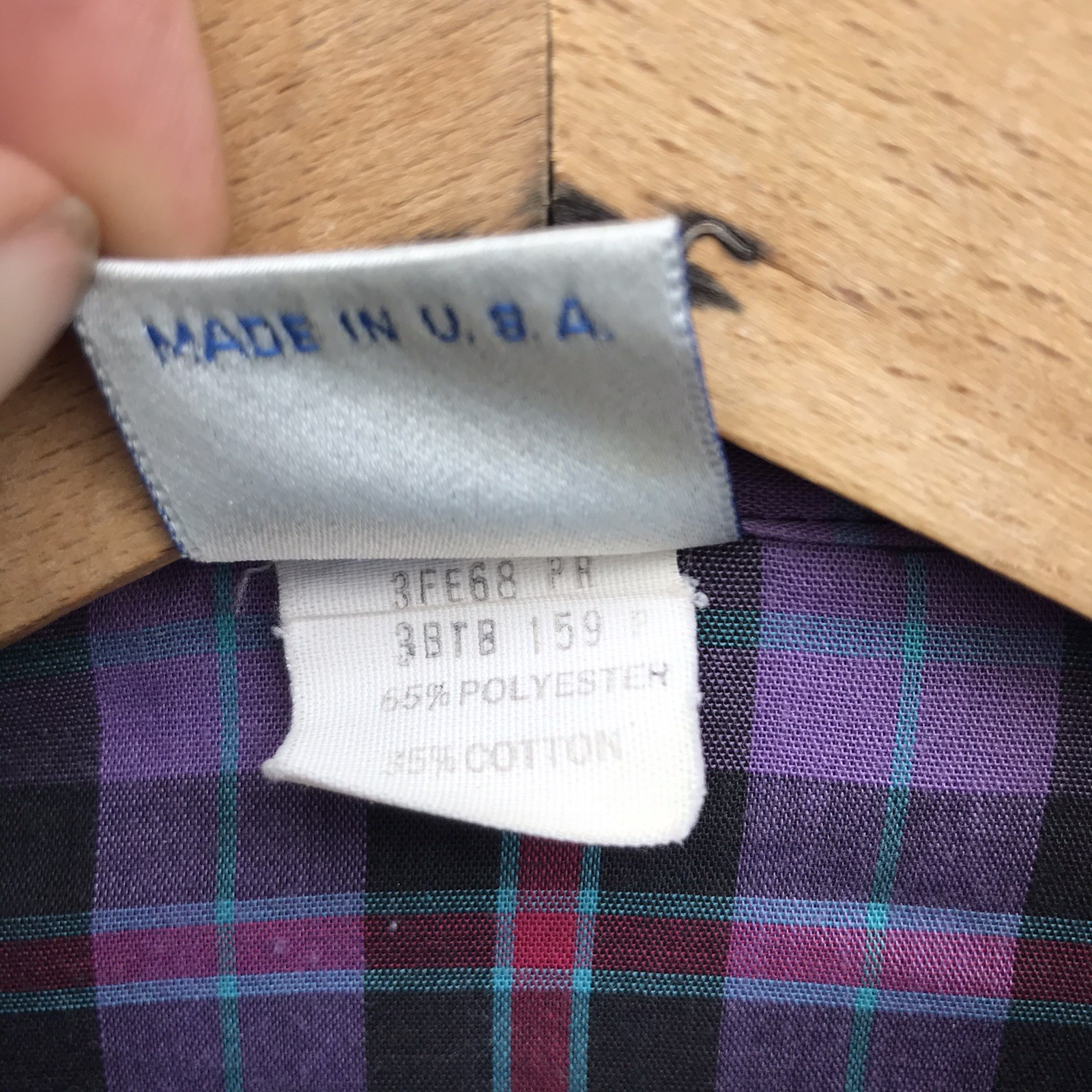 Vintage 80s Wrangler Cowgirl Peter Pan Collar Plaid Blouse Jrs 5 (Small) Reg XS