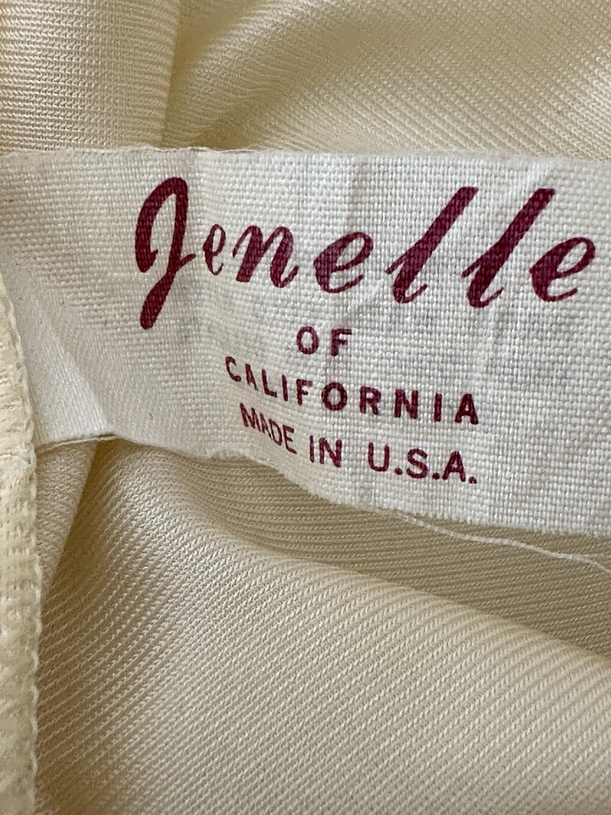 Vintage Jenelle of California Slip Dress 34 Tall Ivory Lace Coquette Cottagecore