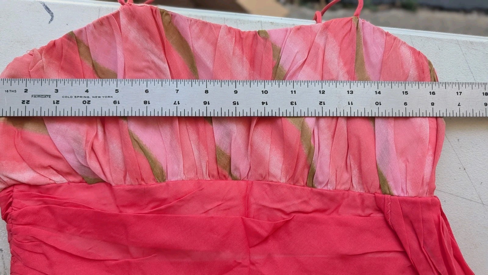 1950s Prom Dress Bright Colors Watermelon Pink Green
