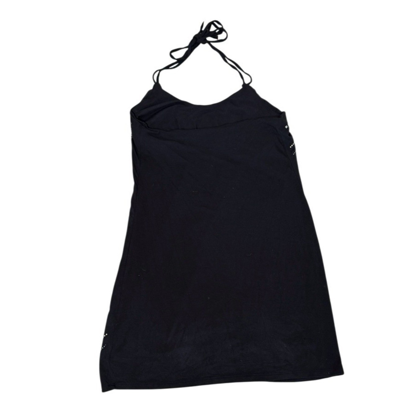 Victoria’s Secret Bra Tops Black Rhinestone Halter Shelf BraTank Top Medium