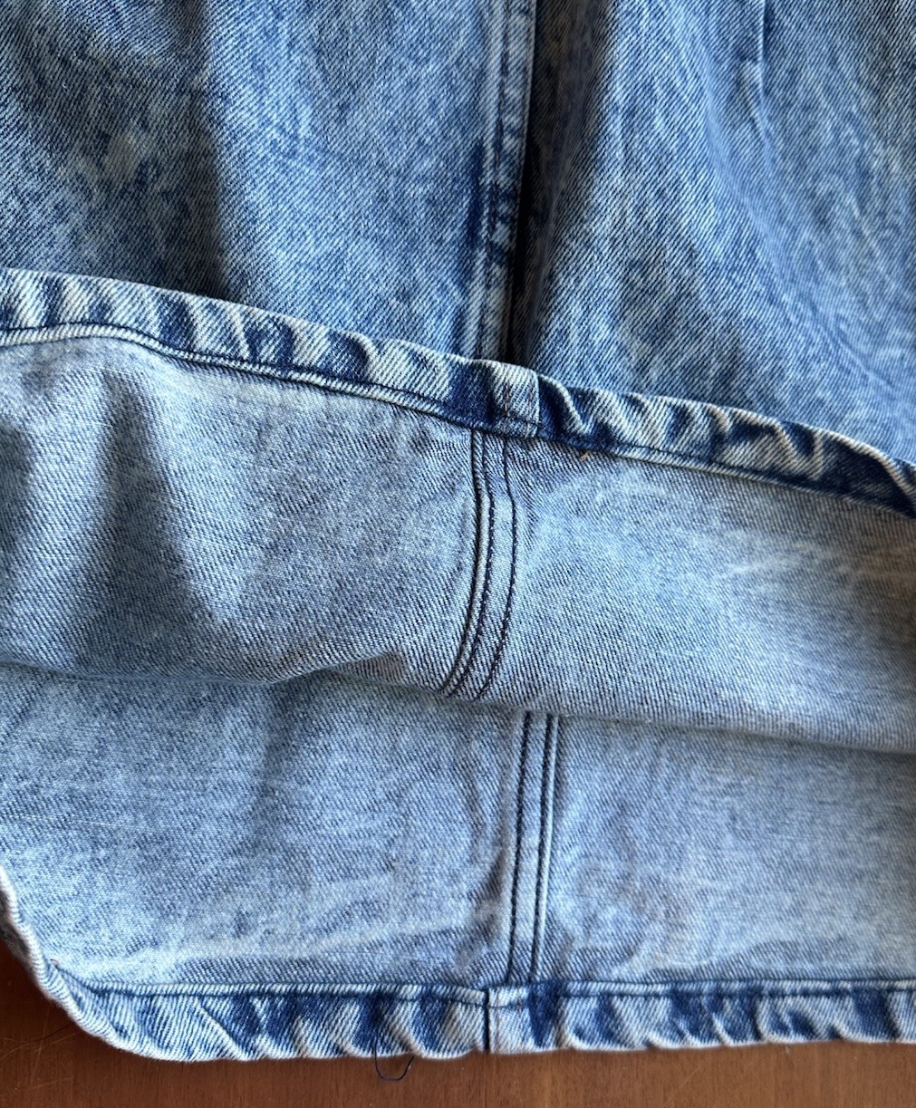 Vtg 80s Limited Express Acid Wash Denim Skirt Sz 9 Made in USA High Waist