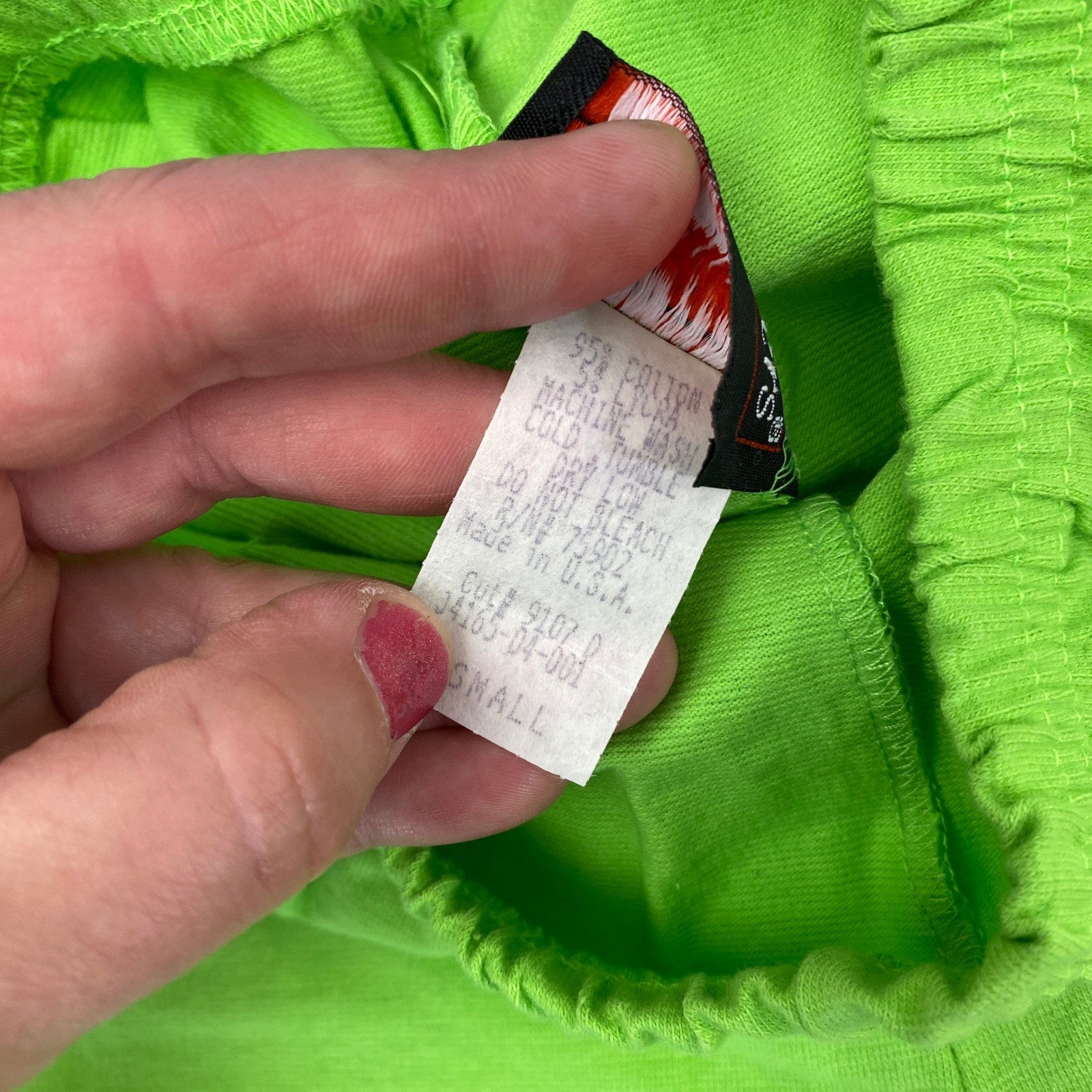 Headliners Vintage 90s Neon Green Biker Shorts Women Small Made in USA Retro