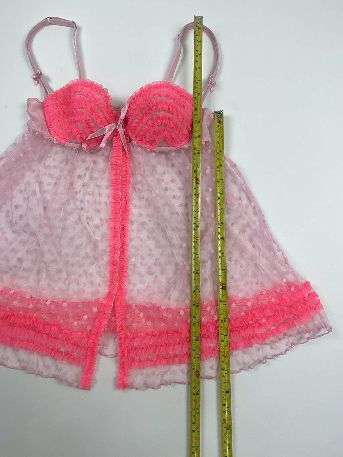 Victoria’s Secret Sexy Little Things Pink Y2K Babydoll Push Up Bra Nighty 36B