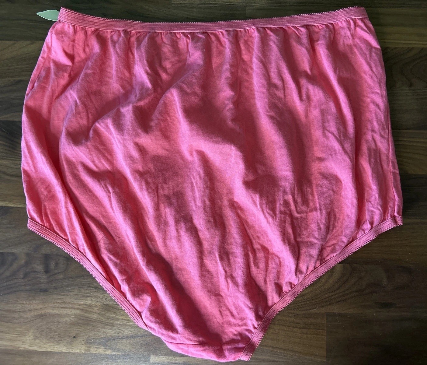 Vtg 90s Panty House Panties Sz 12 100% Cotton New Old Stock Pink Full Cut Brief