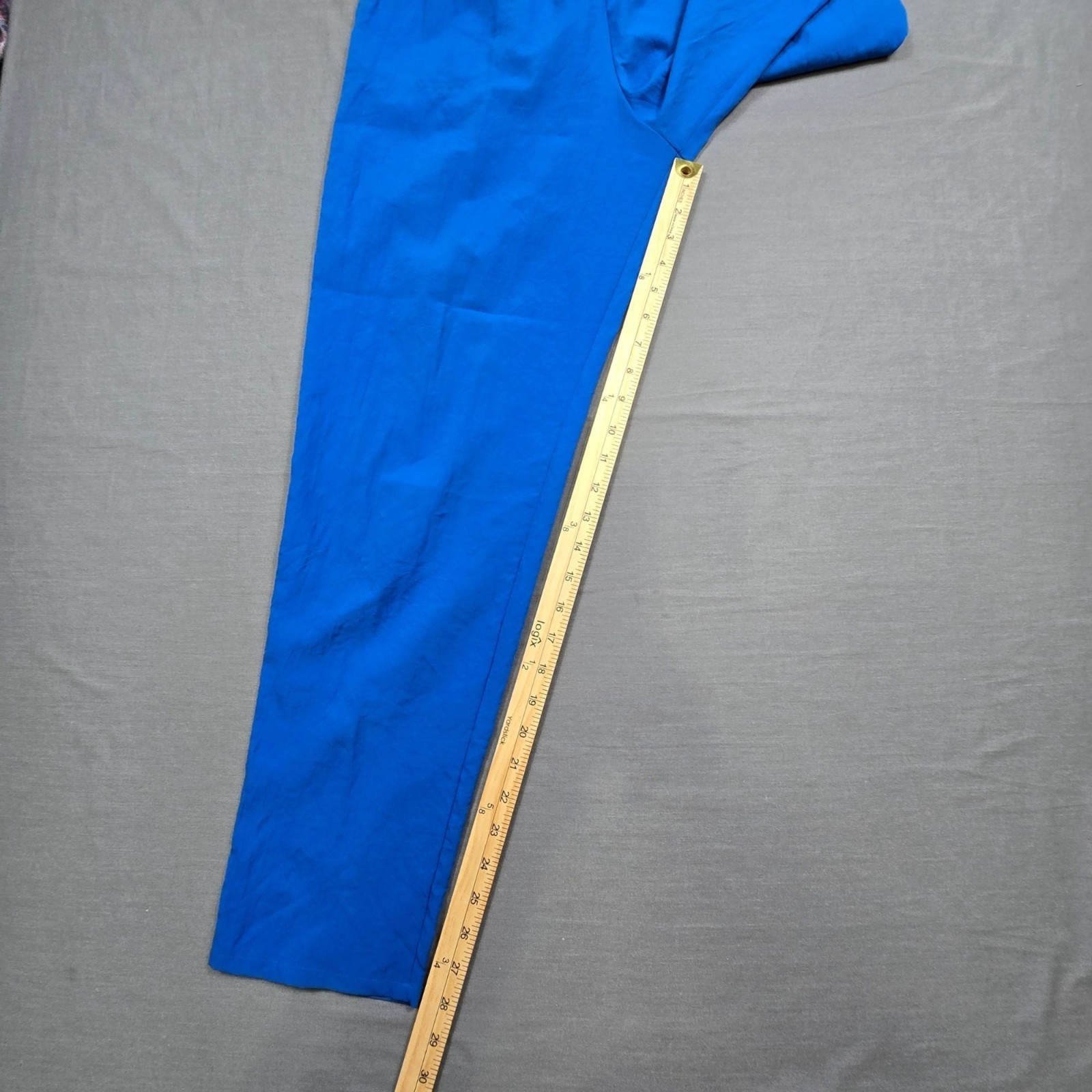 Vintage 80s 90s Koret Small Womens Pants Blue Elastic Waist Tapered Lightweight