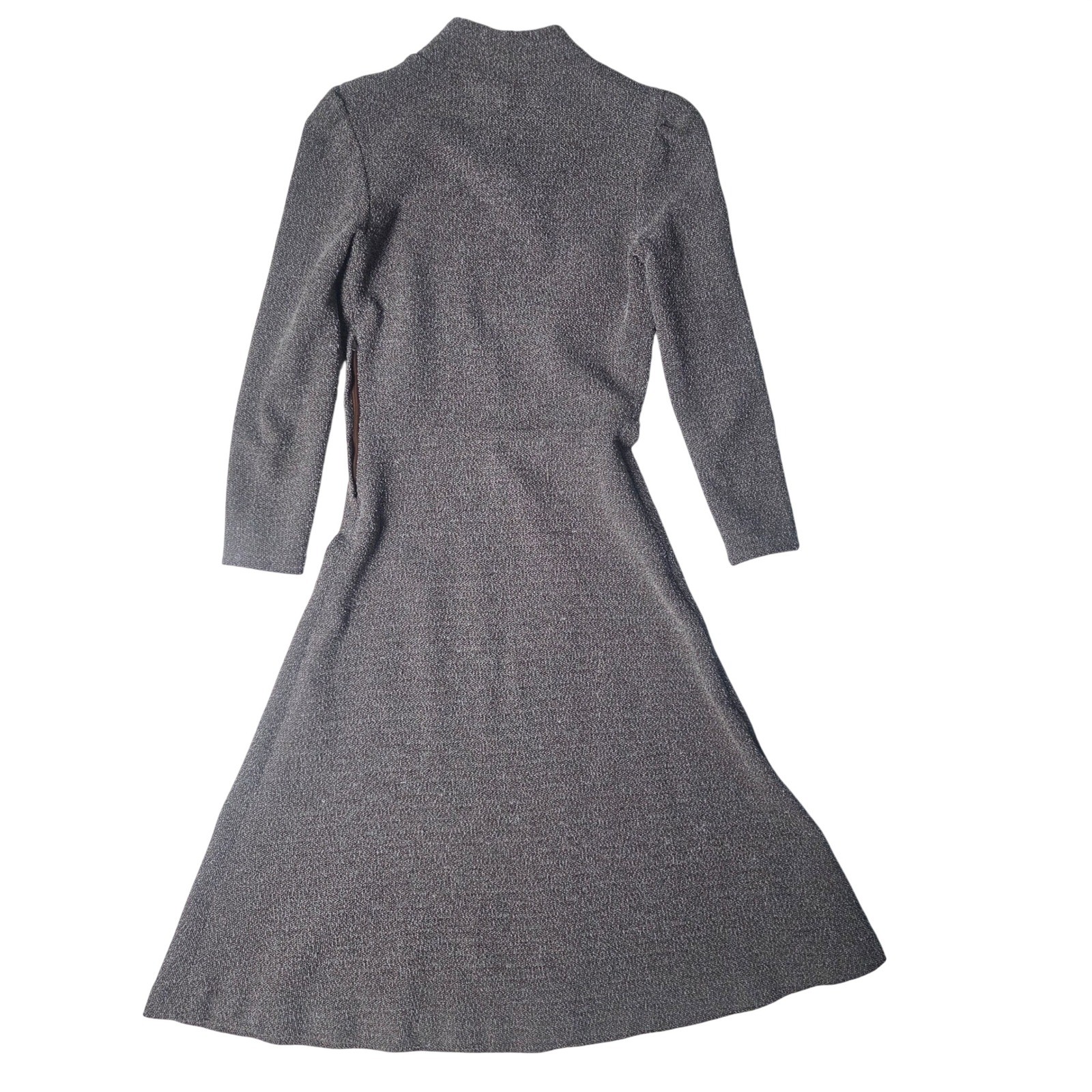 Vintage Lagenlook Brown Wool Knit Dress Made in Europe Artsy Marled Cottagecore