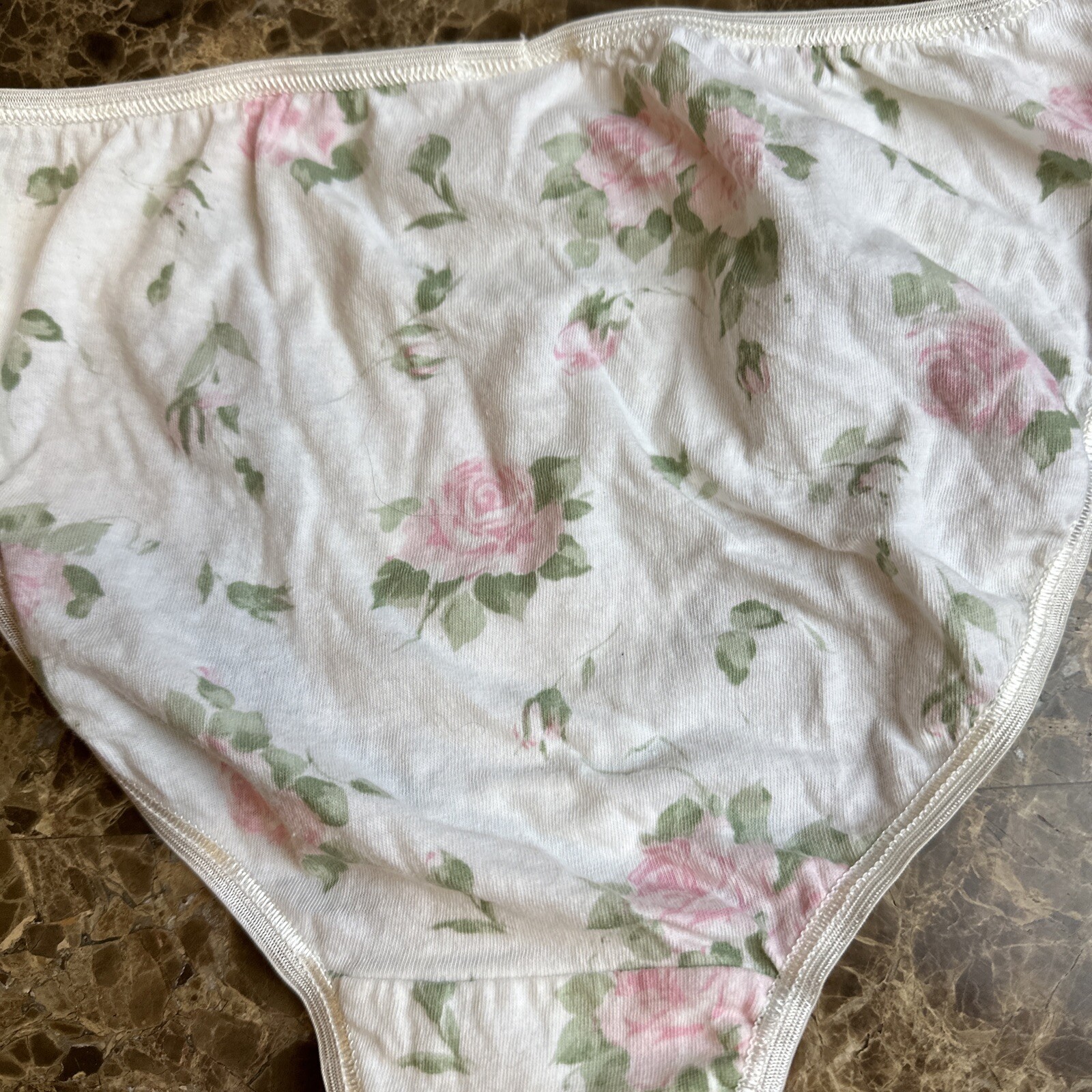 NWOT VTG 80s 90s Floral Coquette Sissy Bikini string lacy panties Kawaii Sz M!!