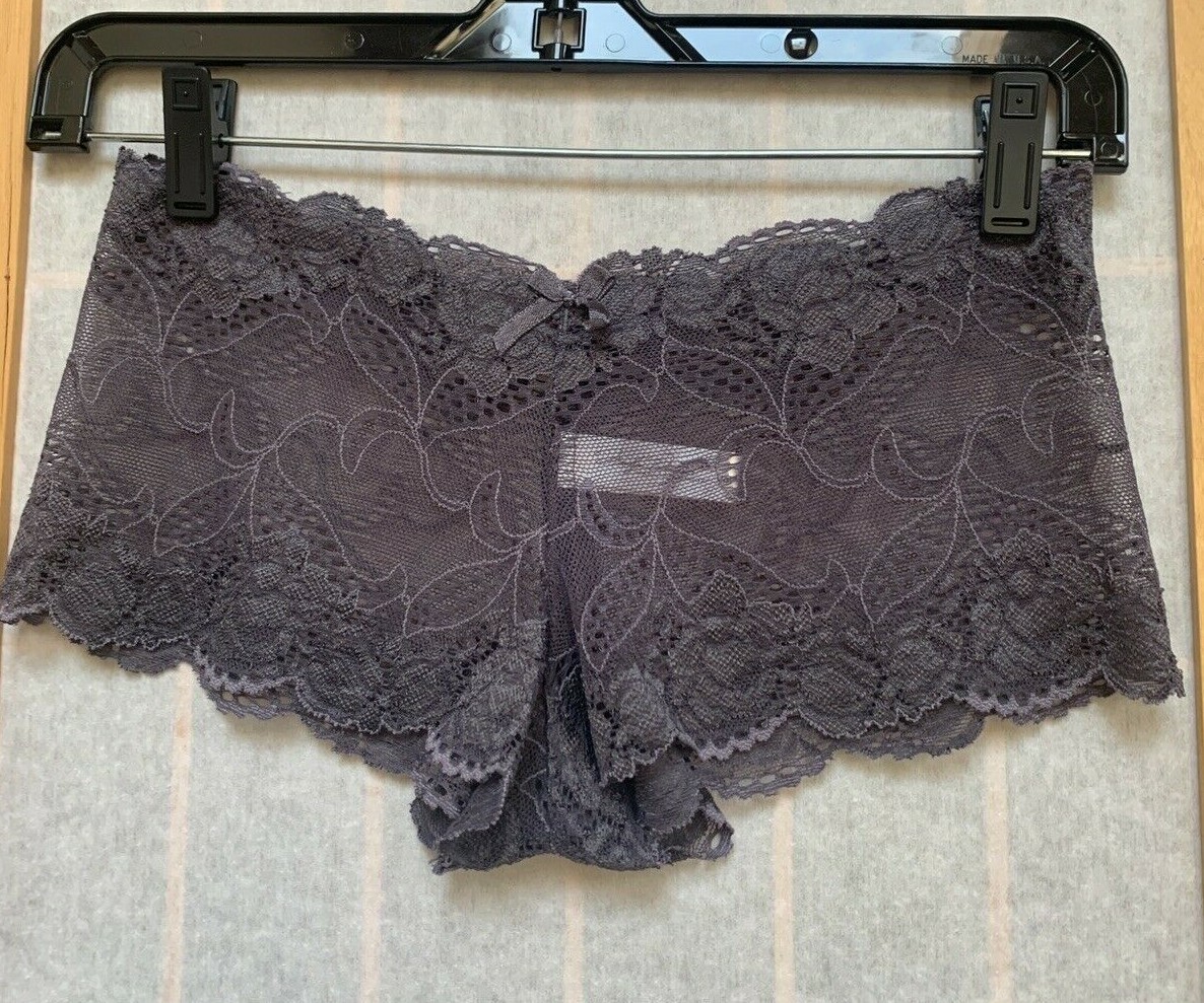 NWOT Marilyn Monroe Gray Lace Cheeky Bikini Panty Panties Lingerie Size S