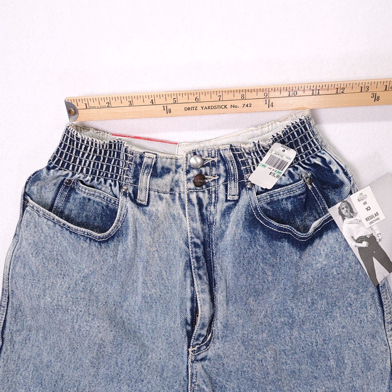Vintage PS Gitano High Waisted Acid Wash Tapered Mom Jeans NWT Size 10 Regular