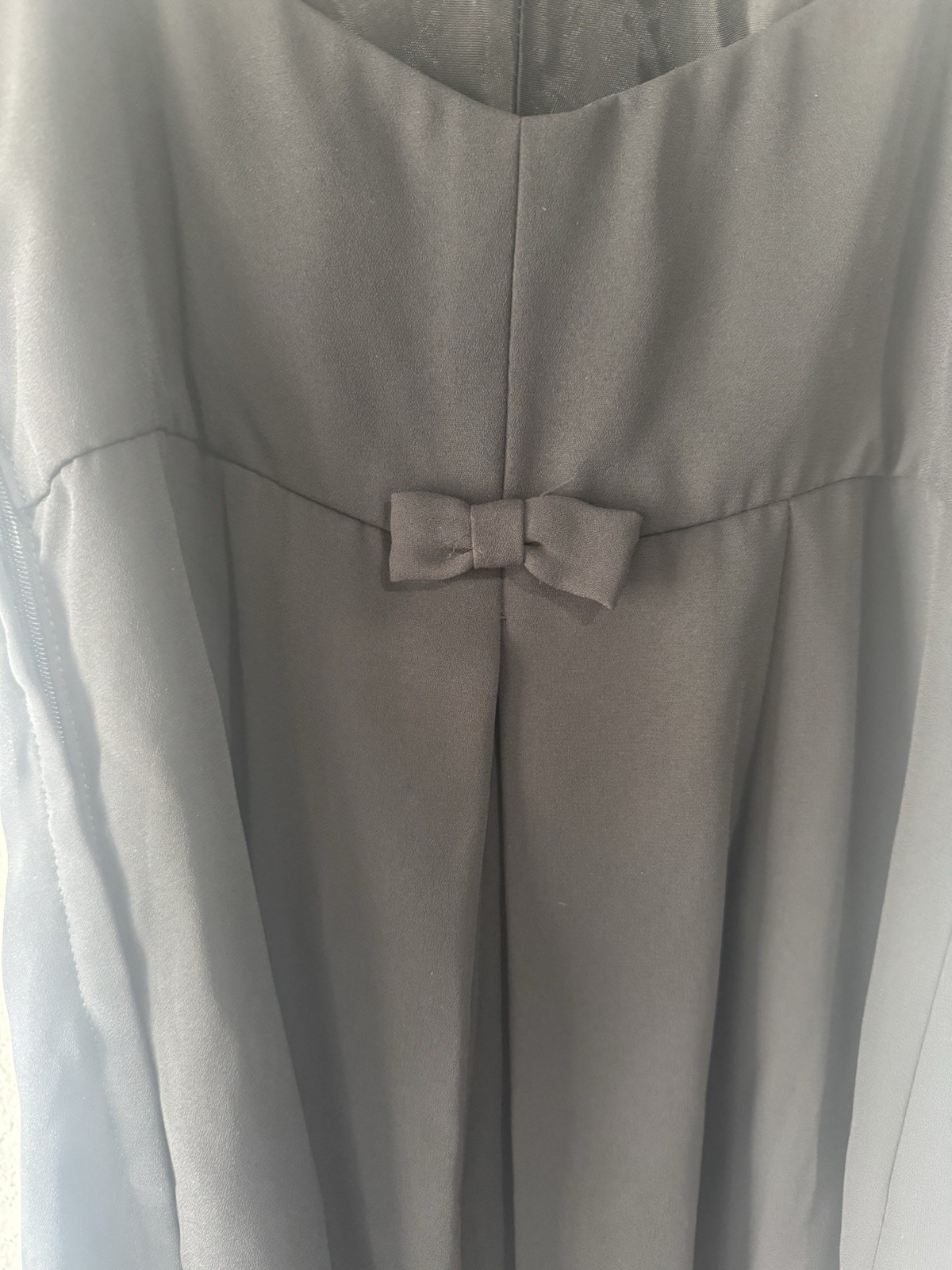 De Laru By Linda Bernell Gown Dress Size 3/4 Black & Brown Cross Cross Straps