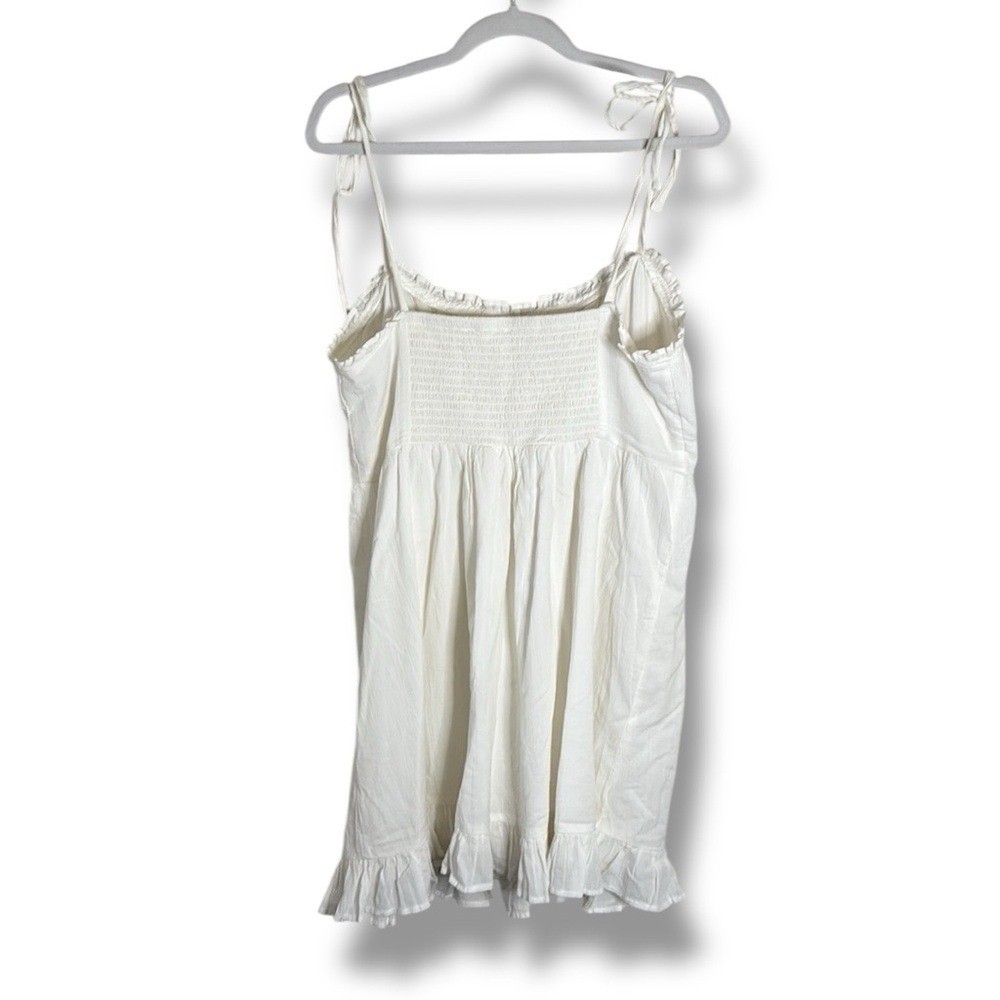 NWT Aerie Corset White Cotton Mini Dress Size Large Bridal Bachelorette