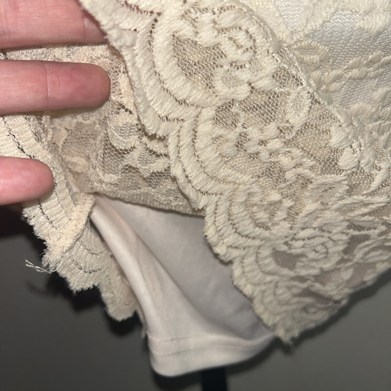 Miracle Vintage 90s Womens Sz 10 Dress Lace Overlay Stretch Sheer 3/4 Sleeve VGC