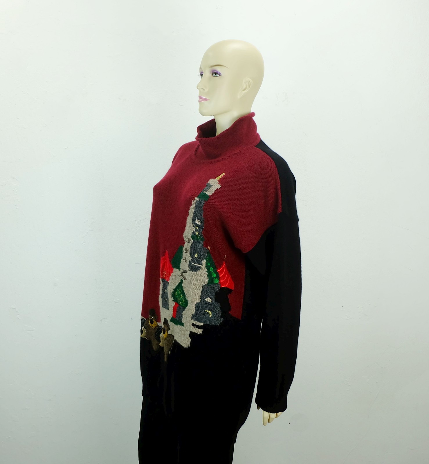 iceberg jumper 90s size L wool angora motif jumper made in italy
