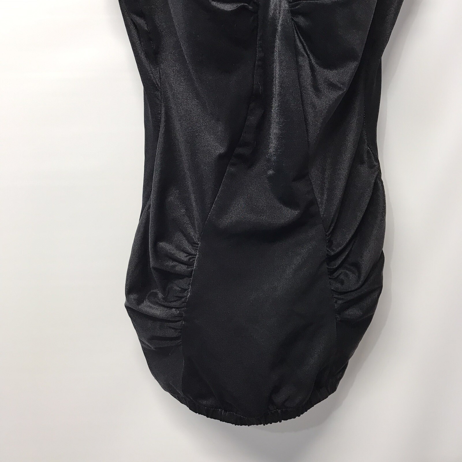 Vintage One PC Pin Up Style Black Bathing Suit Swimsuit Tummy Panel Padded SM