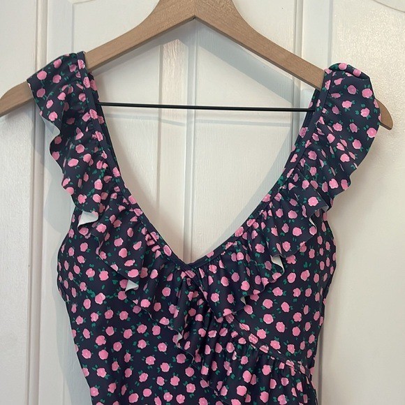 NWT Aerie | Floral Ditsy Print Ruffle One Piece Full Coverage Swimsuit Medium
