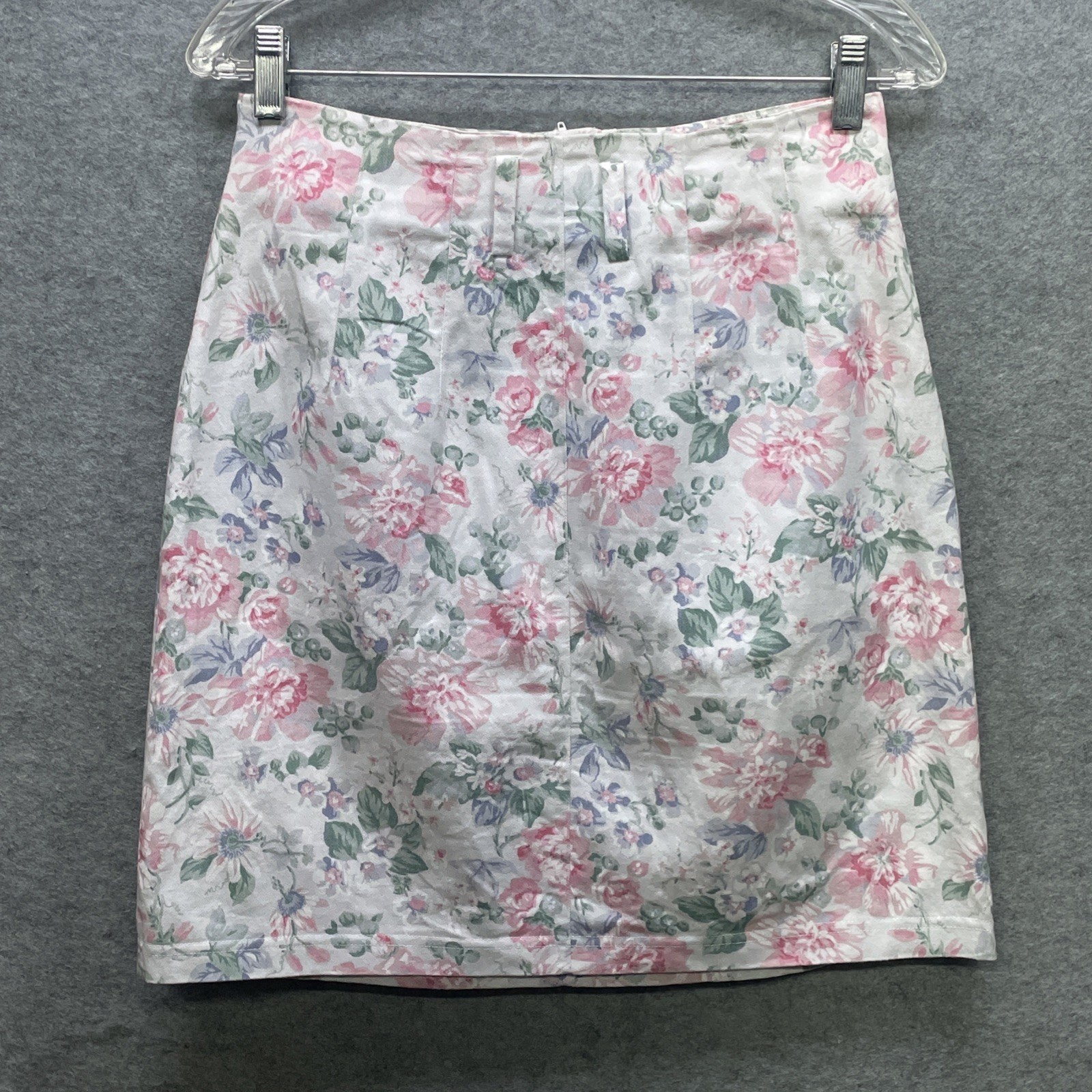 Vtg Y2K BEST American Clothing Co Women 9/10 Pastel Floral Pink Skirt High Waist