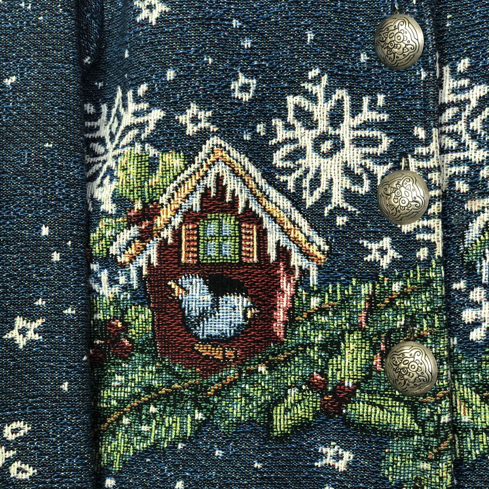 Painted Pony VTG Tapestry Jacket Mary Engelbreit Birds Womens sz S USA made