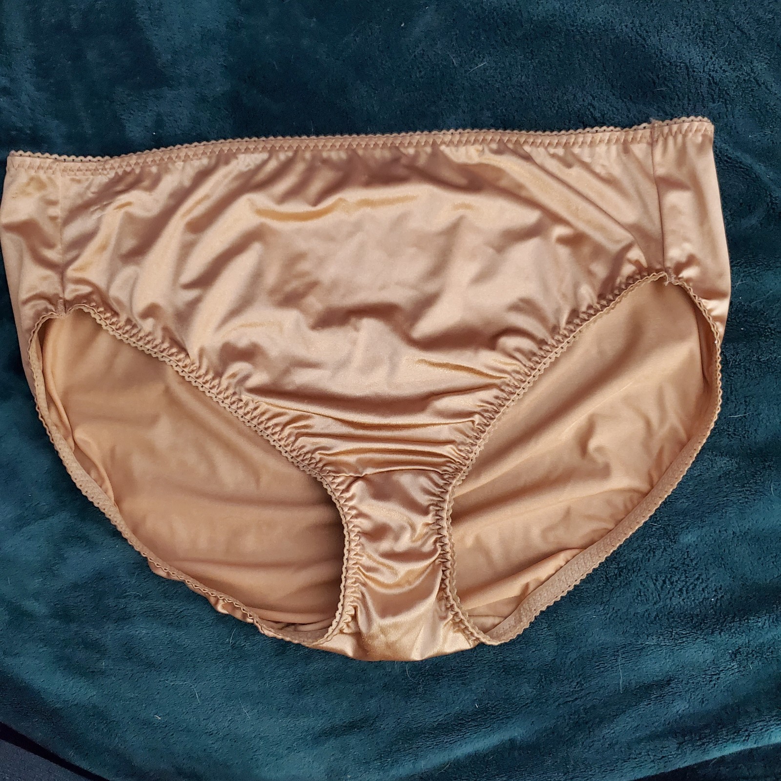 Vtg Sheer Panties Shiny Silky Nylon Gusset Plus Sz 12 5X Sissy Sexy Granny Panty
